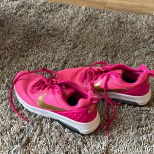 Nike Pink and Gold Sneakers